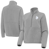 Minnesota Vikings Antigua Women's Figure Half-Zip Sweatshirt Gray | NFL