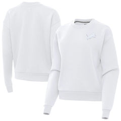 Detroit Lions Antigua Women's Victory Crew Pullover Sweatshirt White | NFL