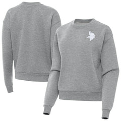 Minnesota Vikings Antigua Women's Victory Crew Pullover Sweatshirt Heather Gray | NFL