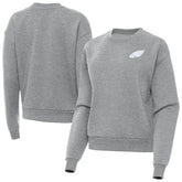 Philadelphia Eagles Antigua Women's Victory Crew Pullover Sweatshirt Heather Gray | NFL
