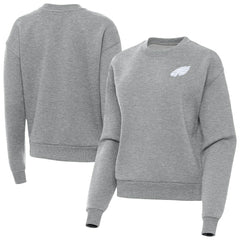 Philadelphia Eagles Antigua Women's Victory Crew Pullover Sweatshirt Heather Gray | NFL