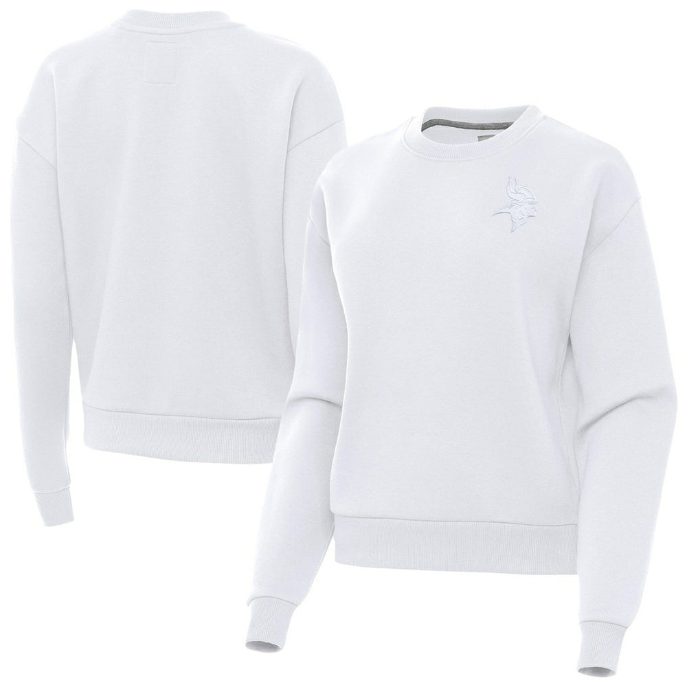 Minnesota Vikings Antigua Women's Victory Crew Pullover Sweatshirt White | NFL