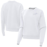 Buffalo Bills Antigua Women's Victory Crew Pullover Sweatshirt White | NFL