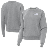 Buffalo Bills Antigua Women's Victory Crew Pullover Sweatshirt Heather Gray | NFL