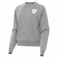 Las Vegas Raiders Antigua Women's Victory Crew Pullover Sweatshirt Heather Gray | NFL