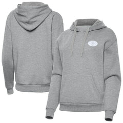 San Francisco 49ers Antigua Women's Victory Pullover Hoodie Heather Gray | NFL