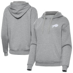 Buffalo Bills Antigua Women's Victory Pullover Hoodie Heather Gray | NFL