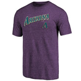 Arizona Diamondbacks Purple Cooperstown Series Sweep Tri-Blend T-Shirt T-shirts - MLB