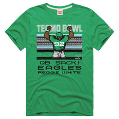 Reggie White Philadelphia Eagles Homage Unisex Tecmo Bowl Retired Player Graphic Tri-Blend T-Shirt Kelly Green | NFL