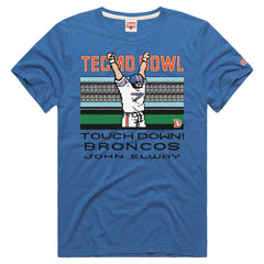John Elway Denver Broncos Homage Unisex Tecmo Bowl Retired Player Graphic Tri-Blend T-Shirt Royal | NFL