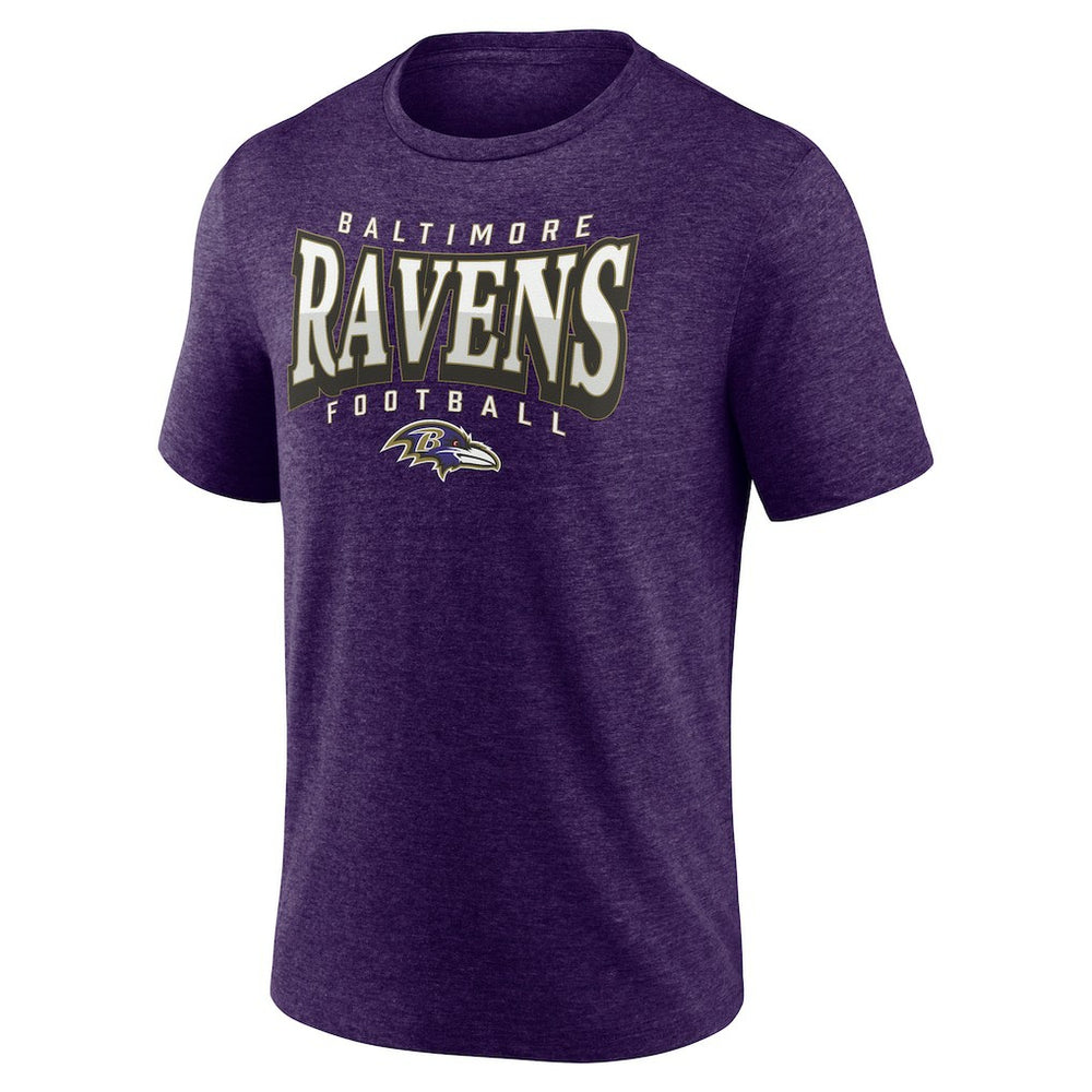 Baltimore Ravens Purple Divided Warp Tri-Blend T-Shirt | NFL