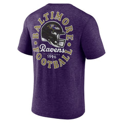 Baltimore Ravens Purple Oval Bubble Tri-Blend T-Shirt | NFL