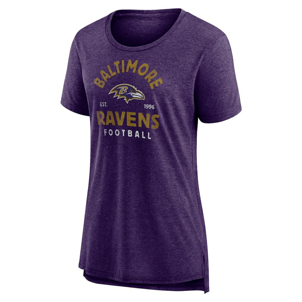 Baltimore Ravens Women's Vintage Arch Tri-Blend T-Shirt Purple | NFL