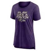 Baltimore Ravens Women's Hometown First Down Tri-Blend T-Shirt Purple | NFL