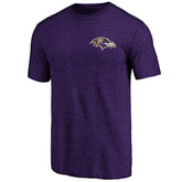 Baltimore Ravens Purple Left Chest Distressed Tri-Blend T-Shirt | NFL
