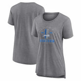 Detroit Lions Women's Vintage Graphic Tri-Blend Scoop Neck T-Shirt Gray | Nike for Sale