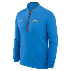 Los Angeles Chargers Lightweight Victory Dri-FIT Half-Zip Pullover Powder Blue | Nike for Sale