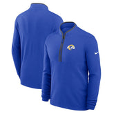 Los Angeles Rams Lightweight Victory Dri-FIT Half-Zip Pullover Royal | Nike for Sale