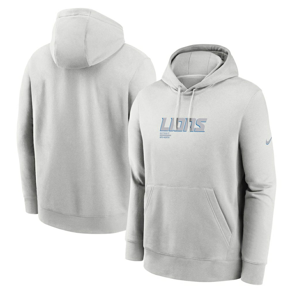 Detroit Lions Edge Pack French Terry Club Pullover Hoodie Gray | Nike for Sale
