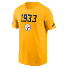 Pittsburgh Steelers 1933 Alt Pack Onside Conversion Performance T-Shirt Gold | Nike for Sale