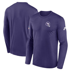 Minnesota Vikings Legend Small Logo Dri-FIT Long Sleeve T-Shirt Purple | Nike for Sale