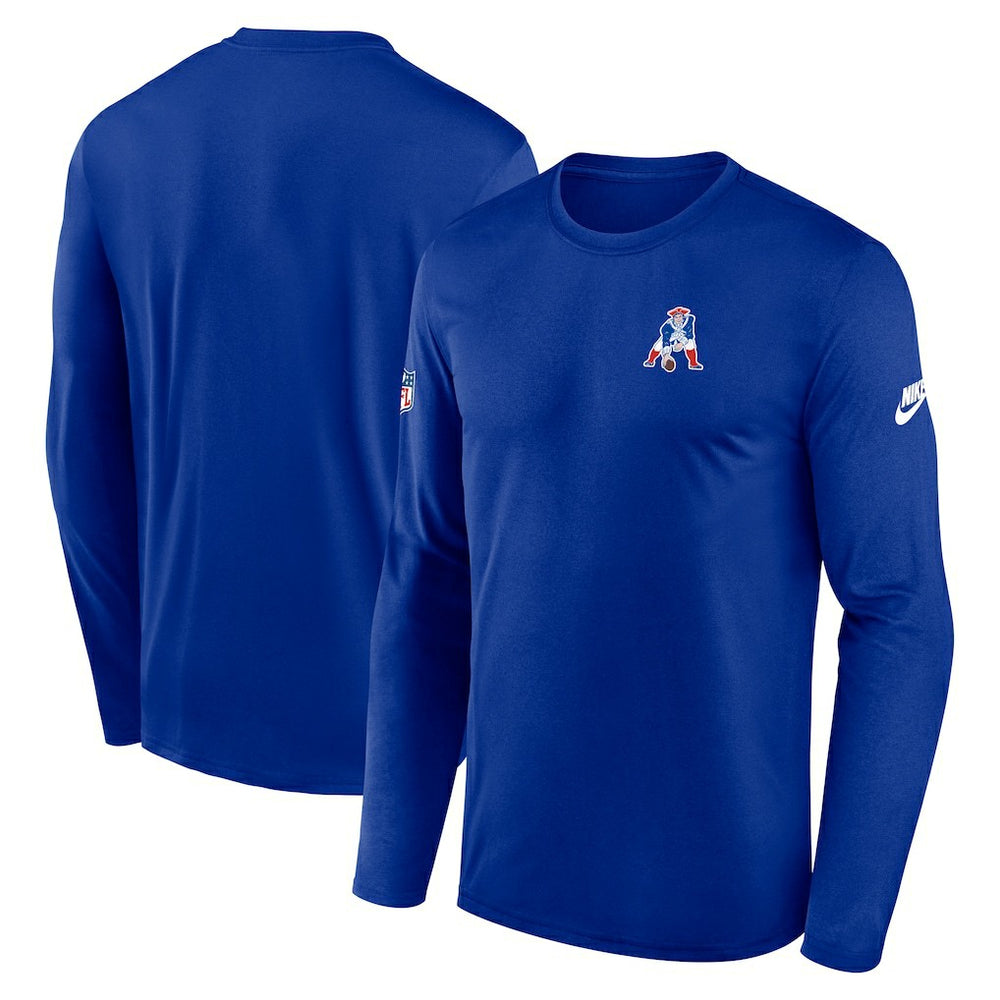 New England Patriots Legend Small Logo Dri-FIT Long Sleeve T-Shirt Royal | Nike for Sale