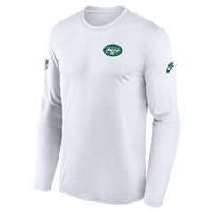 New York Jets Legend Small Logo Dri-FIT Long Sleeve T-Shirt White | Nike for Sale