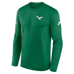 Philadelphia Eagles Legend Small Logo Dri-FIT Long Sleeve T-Shirt Kelly Green | Nike for Sale