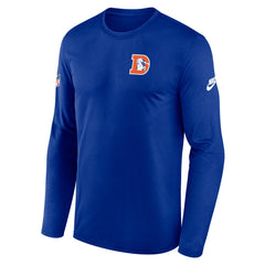 Denver Broncos Legend Small Logo Dri-FIT Long Sleeve T-Shirt Royal | Nike for Sale