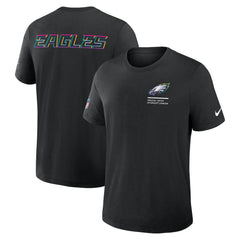 Philadelphia Eagles 2025 NFL Crucial Catch Tri-Blend Dri-FIT T-Shirt Black | Nike for Sale