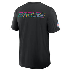 Philadelphia Eagles 2025 NFL Crucial Catch Tri-Blend Dri-FIT T-Shirt Black | Nike for Sale