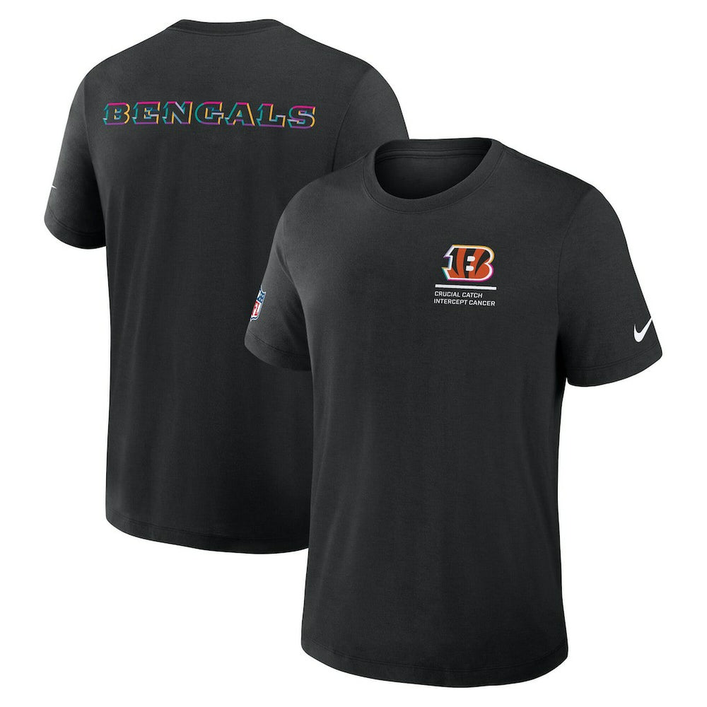 Cincinnati Bengals 2025 NFL Crucial Catch Tri-Blend Dri-FIT T-Shirt Black | Nike for Sale