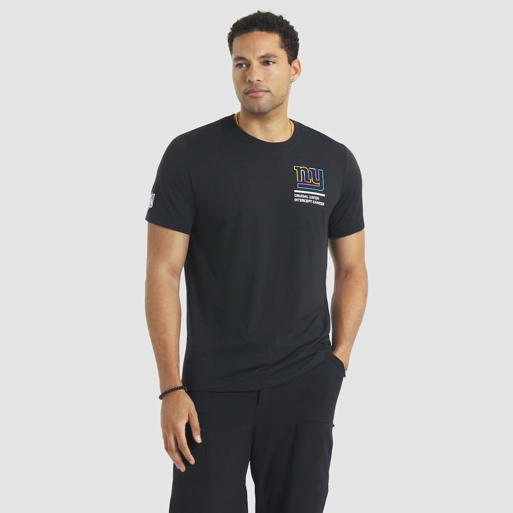 New York Giants 2025 NFL Crucial Catch Tri-Blend Dri-FIT T-Shirt Black | Nike for Sale