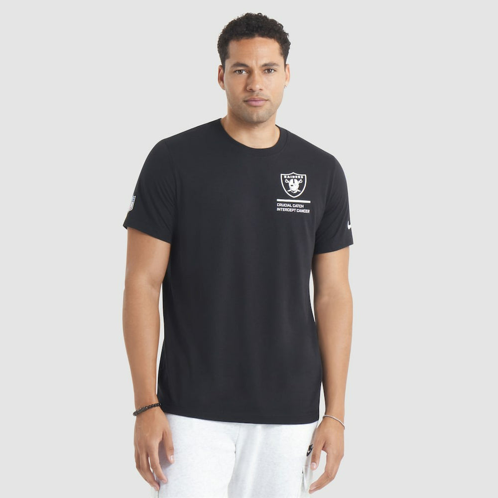 Las Vegas Raiders 2025 NFL Crucial Catch Tri-Blend Dri-FIT T-Shirt Black | Nike for Sale