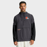 Cleveland Browns Sideline Anorak Half-Zip Hoodie Jacket Anthracite | Nike for Sale