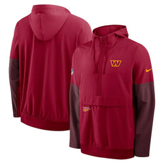 Washington Commanders Sideline Anorak Half-Zip Hoodie Jacket Burgundy | Nike for Sale