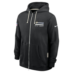 Los Angeles Rams Sideline Standard Issue Utility Player Dri-FIT Full-Zip Hoodie Black | Nike for Sale