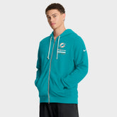 Miami Dolphins Sideline Standard Issue Utility Player Dri-FIT Full-Zip Hoodie Aqua | Nike for Sale