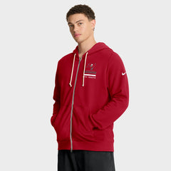 Tampa Bay Buccaneers Sideline Standard Issue Utility Player Dri-FIT Full-Zip Hoodie Red | Nike for Sale