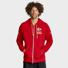 Kansas City Chiefs Sideline Standard Issue Utility Player Dri-FIT Full-Zip Hoodie Red | Nike for Sale