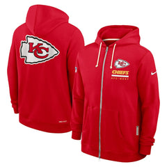 Kansas City Chiefs Sideline Standard Issue Utility Player Dri-FIT Full-Zip Hoodie Red | Nike for Sale