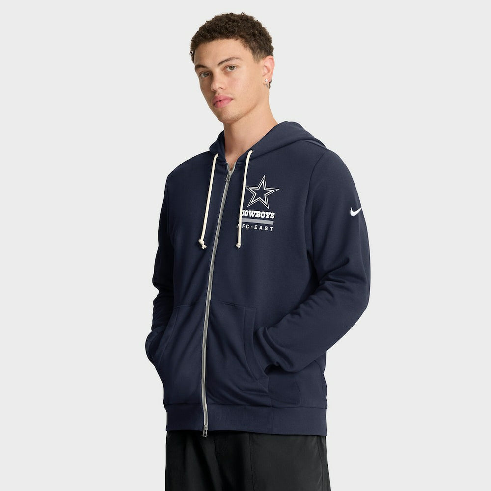 Dallas Cowboys Sideline Standard Issue Utility Player Dri-FIT Full-Zip Hoodie Navy | Nike for Sale