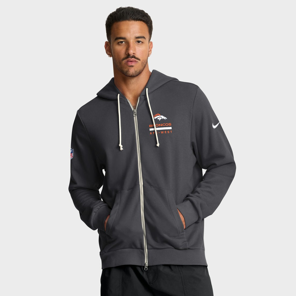 Denver Broncos Sideline Standard Issue Utility Player Dri-FIT Full-Zip Hoodie Anthracite | Nike for Sale