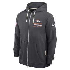 Denver Broncos Sideline Standard Issue Utility Player Dri-FIT Full-Zip Hoodie Anthracite | Nike for Sale