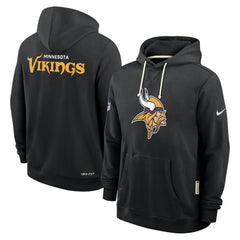 Minnesota Vikings Sideline Standard Issue Initial Home Dri-FIT Hoodie Black | Nike for Sale