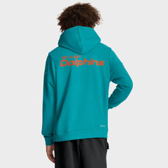Miami Dolphins Sideline Standard Issue Initial Home Dri-FIT Hoodie Aqua | Nike for Sale