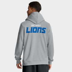 Detroit Lions Sideline Standard Issue Initial Home Dri-FIT Hoodie Gray | Nike for Sale