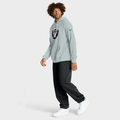 Las Vegas Raiders Sideline Standard Issue Initial Home Dri-FIT Hoodie Silver | Nike for Sale