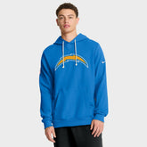 Los Angeles Chargers Sideline Standard Issue Initial Home Dri-FIT Hoodie Powder Blue | Nike for Sale
