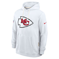 Kansas City Chiefs Sideline Standard Issue Initial Home Dri-FIT Hoodie White | Nike for Sale